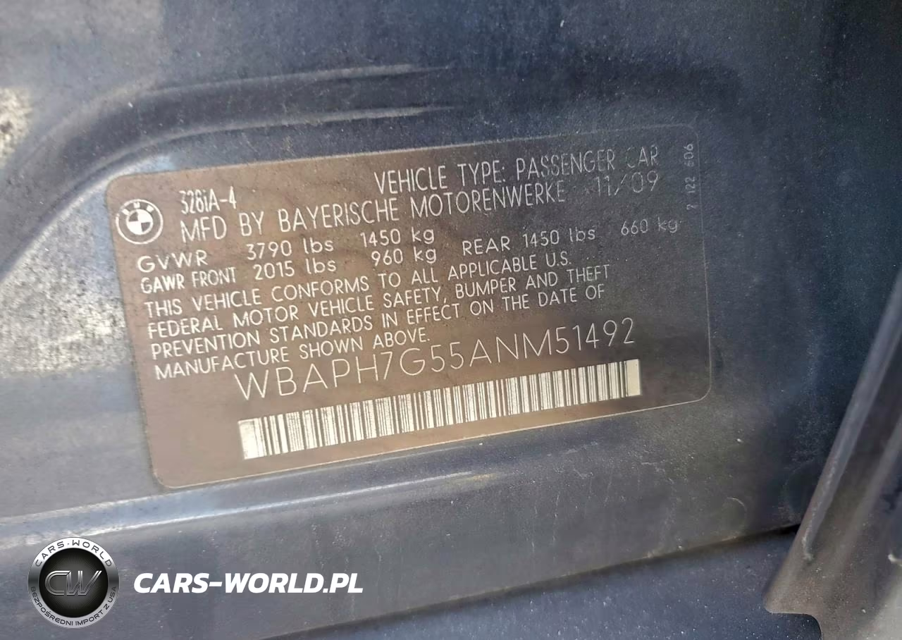 2010 BMW 328 I VIN:WBAPH7G55ANM51492 - 13