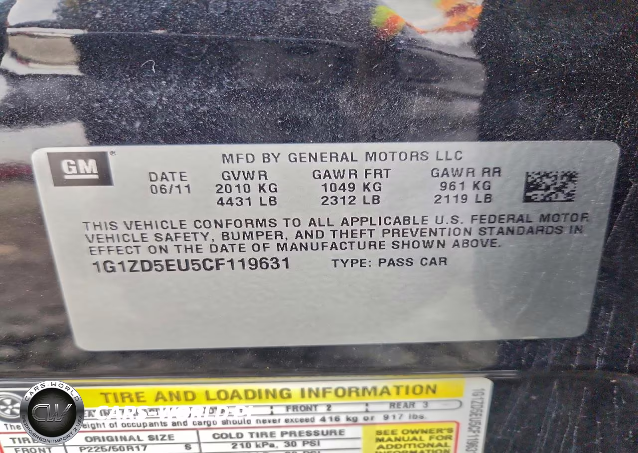2012 Chevrolet Malibu 2Lt VIN:1G1ZD5EU5CF119631 - 12