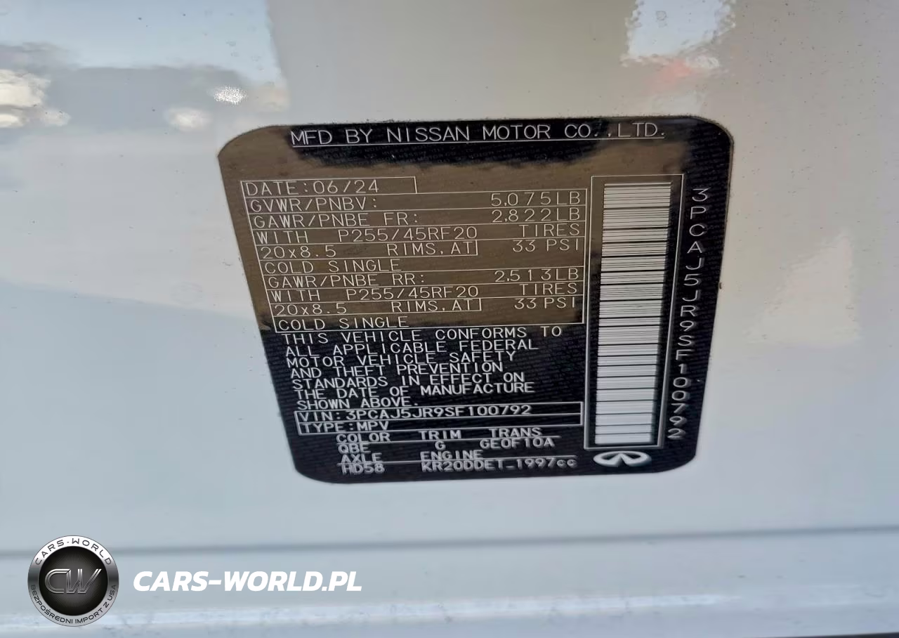 2025 Infiniti Qx55 Luxe VIN:3PCAJ5JR9SF100792 - 13