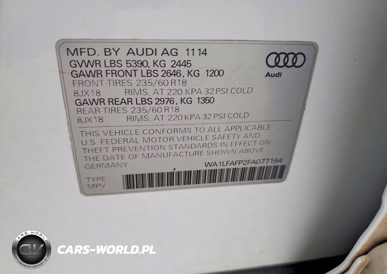 2015 Audi Q5 Premium Plus VIN:WA1LFAFP2FA077164 - 12