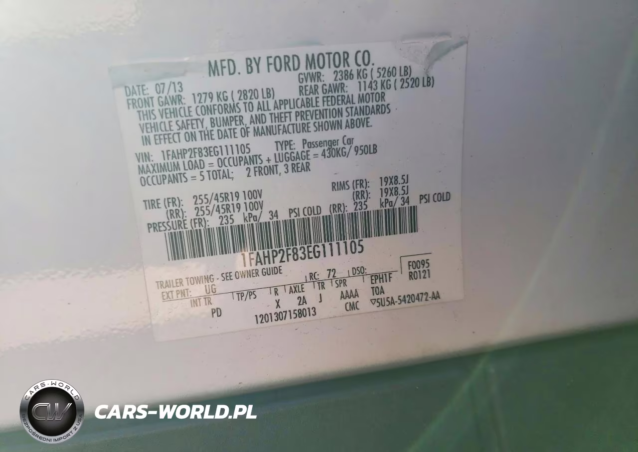 2014 Ford Taurus Limited VIN:1FAHP2F83EG111105 - 12
