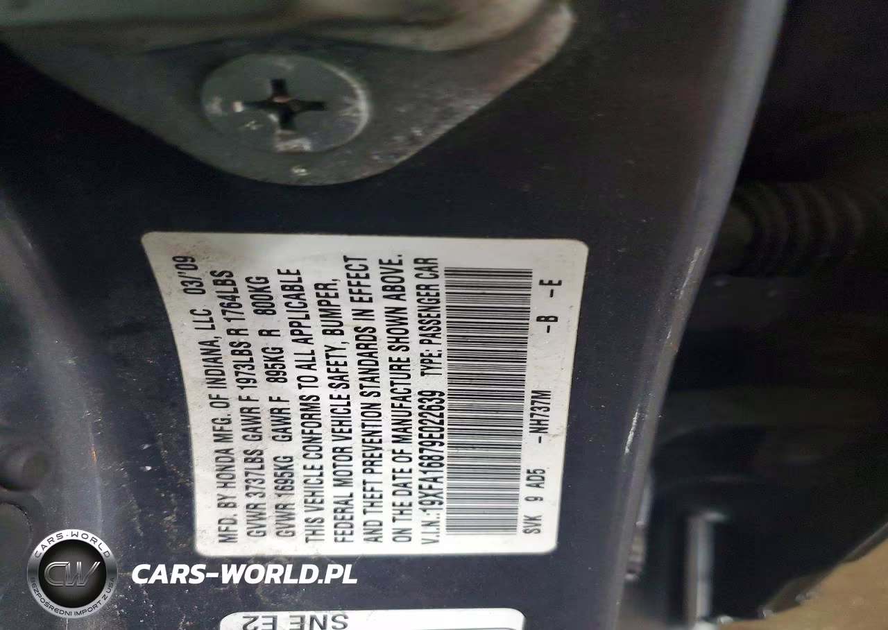 2009 Honda Civic Ex VIN:19XFA16879E022639 - 12