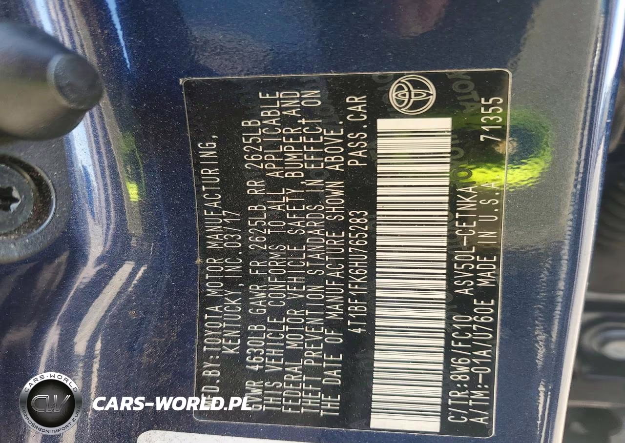 2017 Toyota Camry Le VIN:4T1BF1FK6HU765283 - 12