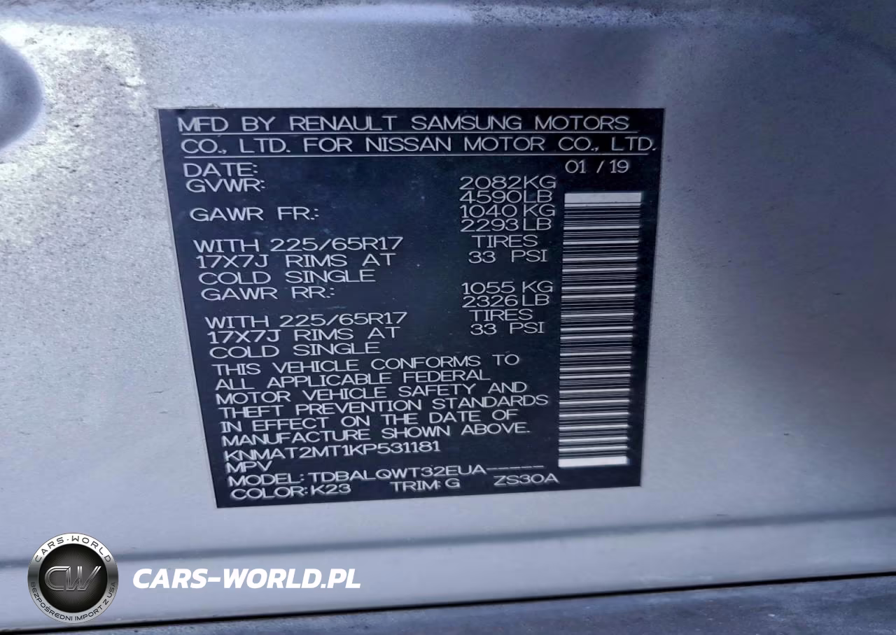 2019 Nissan Rogue S VIN:KNMAT2MT1KP531181 - 13