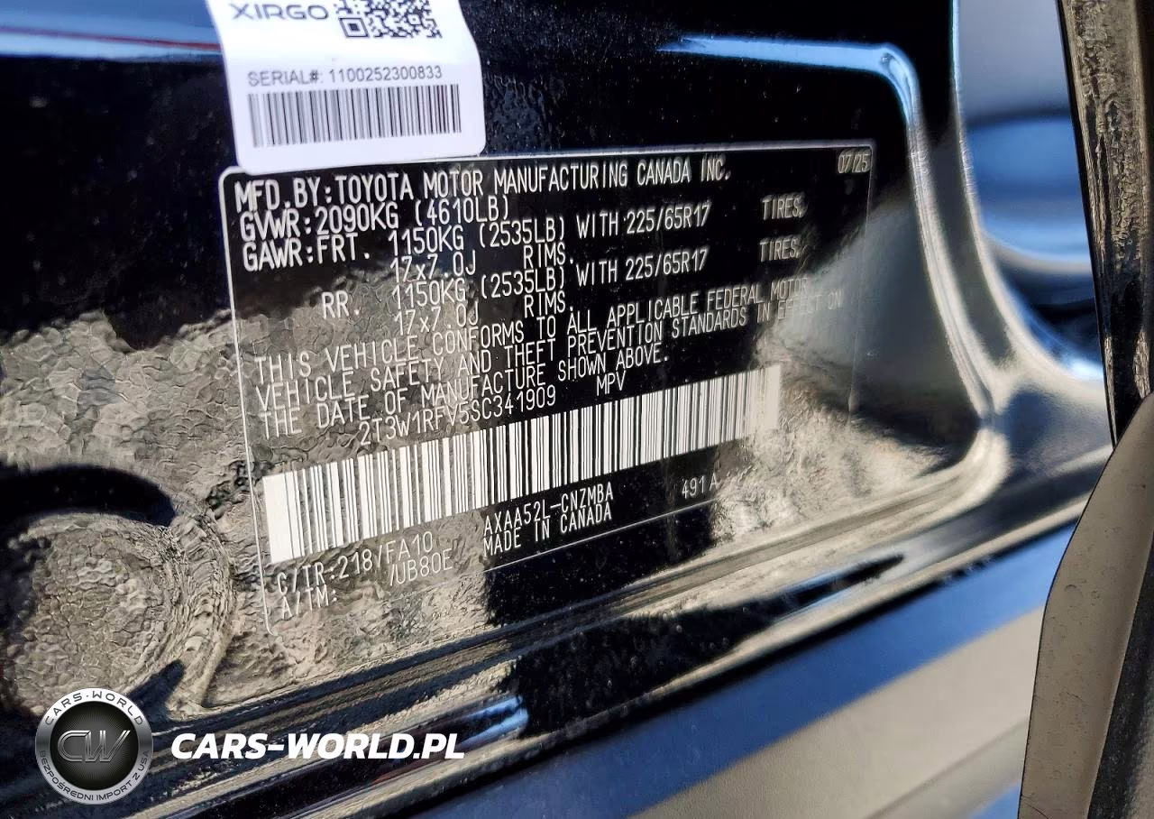 2025 Toyota Rav4 Xle VIN:2T3W1RFV5SC341909 - 13