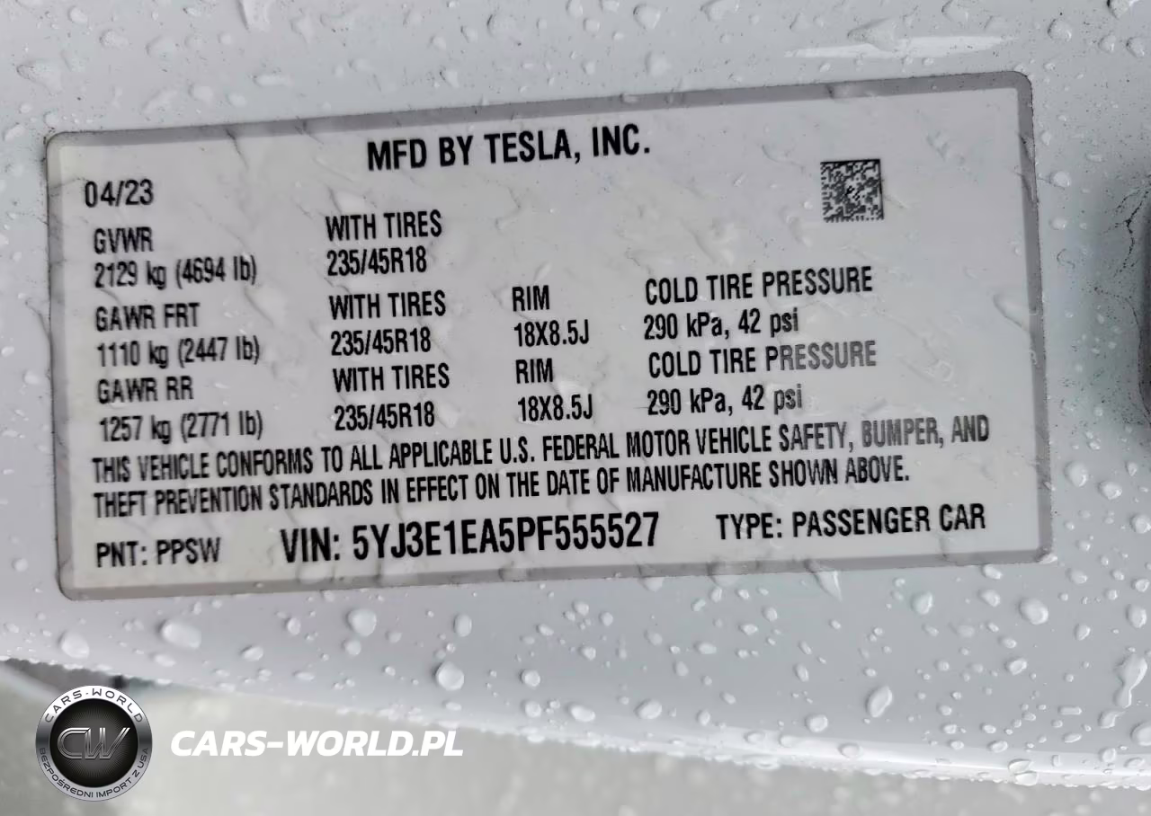 2023 Tesla Model 3 VIN:5YJ3E1EA5PF555527 - 12