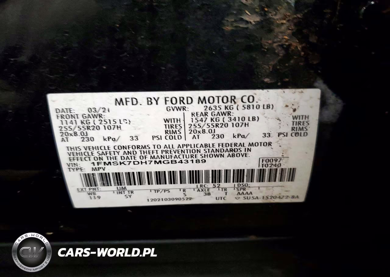 2021 Ford Explorer Xlt VIN:1FMSK7DH7MGB43189 - 14