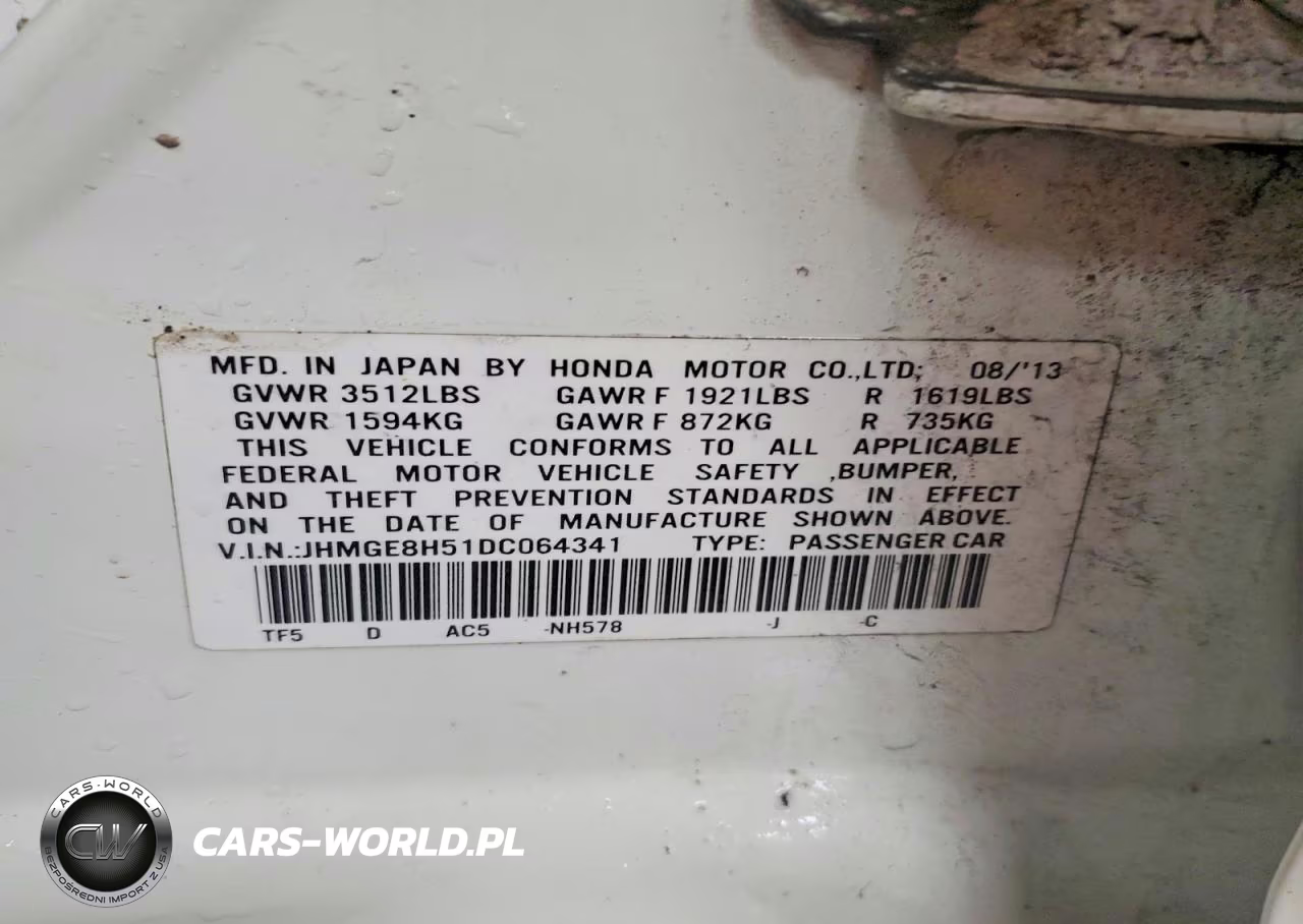 2013 Honda Fit Sport VIN:JHMGE8H51DC064341 - 12