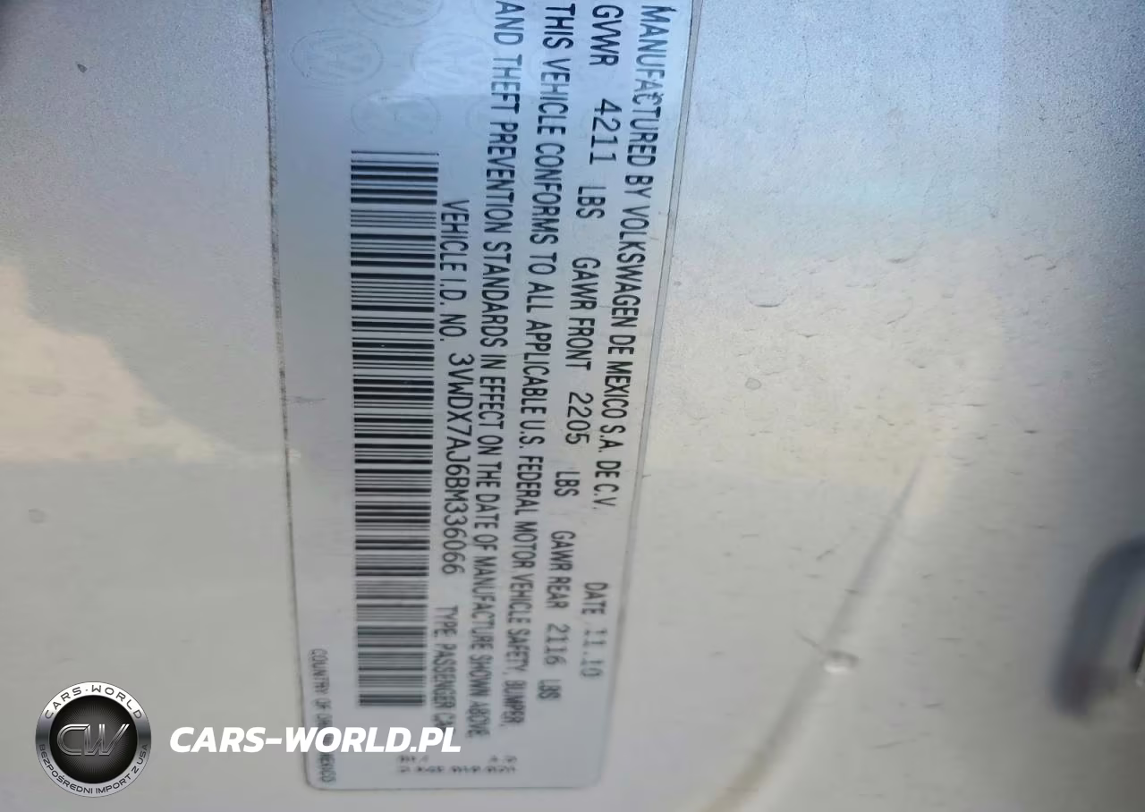 2011 Volkswagen Jetta Se VIN:3VWDX7AJ6BM336066 - 12