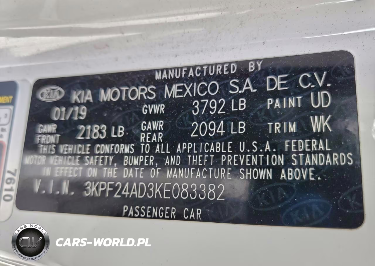 2019 Kia Forte Fe VIN:3KPF24AD3KE083382 - 12