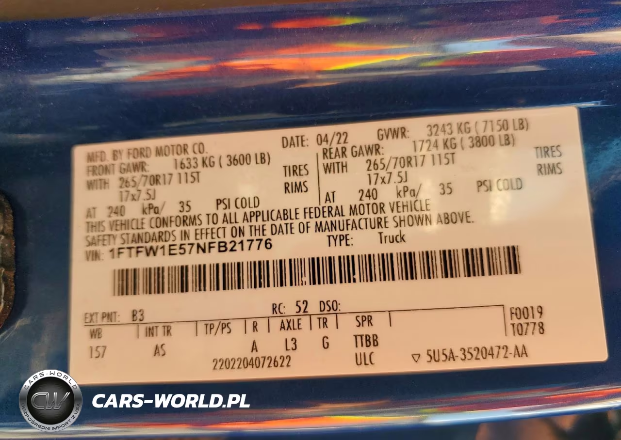 2022 Ford F150 Supercrew VIN:1FTFW1E57NFB21776 - 13