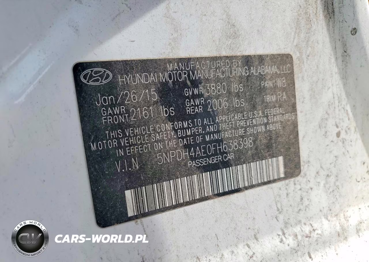 2015 Hyundai Elantra Se VIN:5NPDH4AE0FH638398 - 12