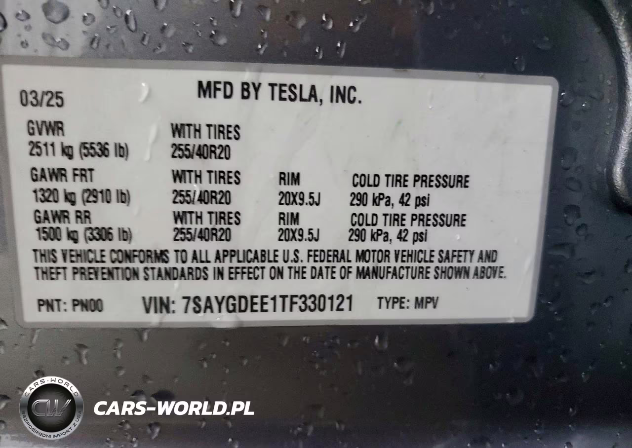 2026 Tesla Model Y VIN:7SAYGDEE1TF330121 - 12