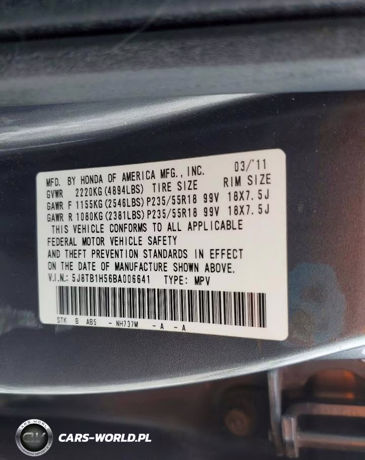 2011 Acura Rdx Technology VIN:5J8TB1H56BA006641 - 13