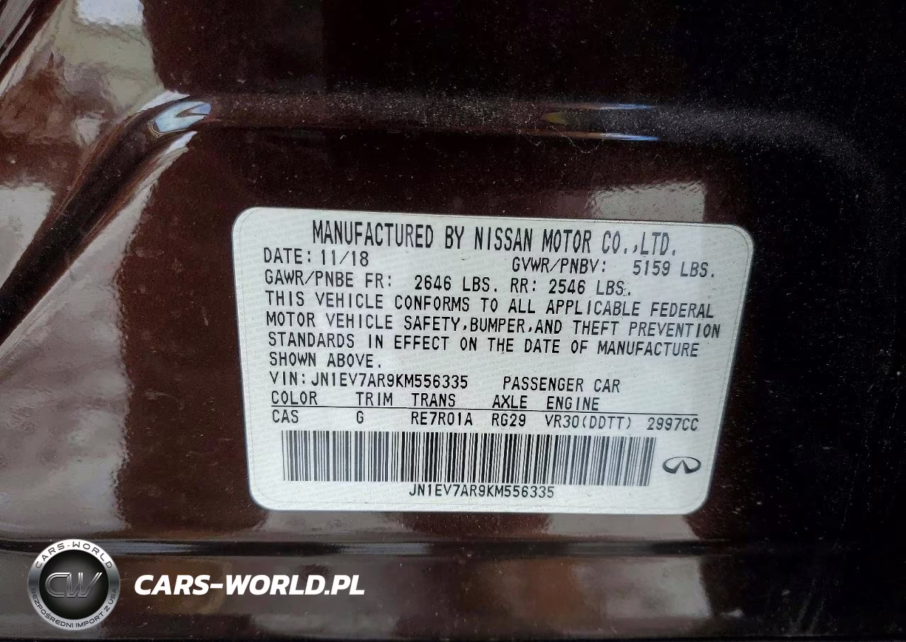 2019 Infiniti Q50 Luxe VIN:JN1EV7AR9KM556335 - 12