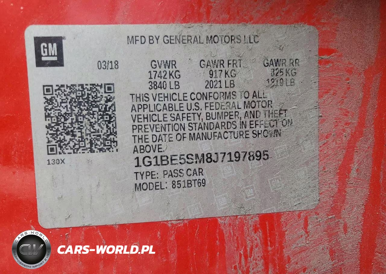 2018 Chevrolet Cruze Lt VIN:1G1BE5SM8J7197895 - 12