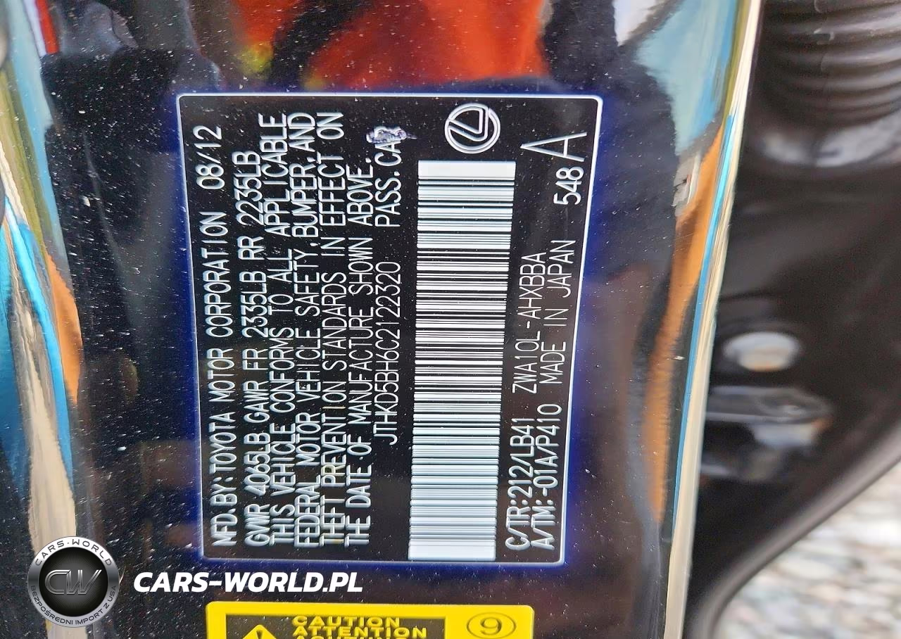2012 Lexus Ct 200 VIN:JTHKD5BH6C2122320 - 13