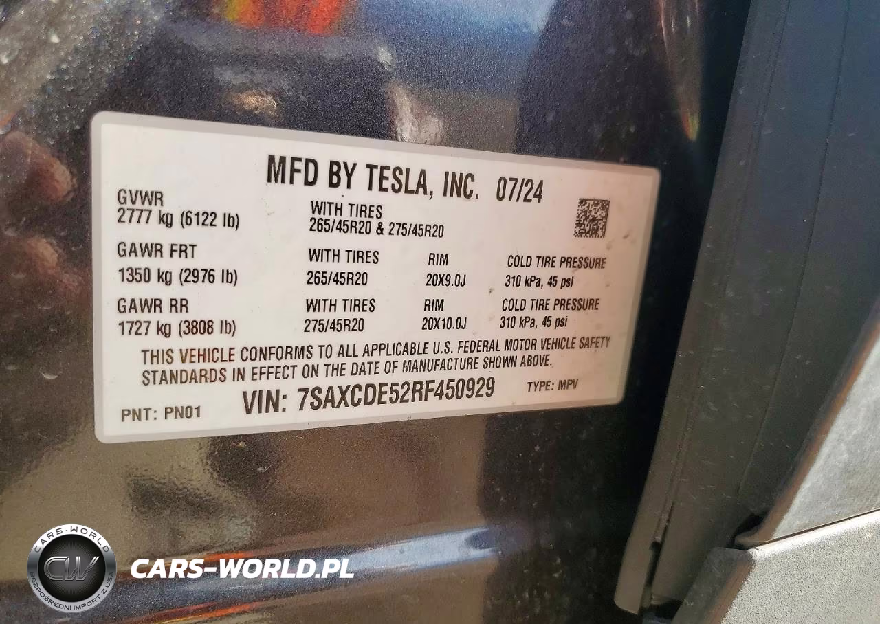 2024 Tesla Model X VIN:7SAXCDE52RF450929 - 12