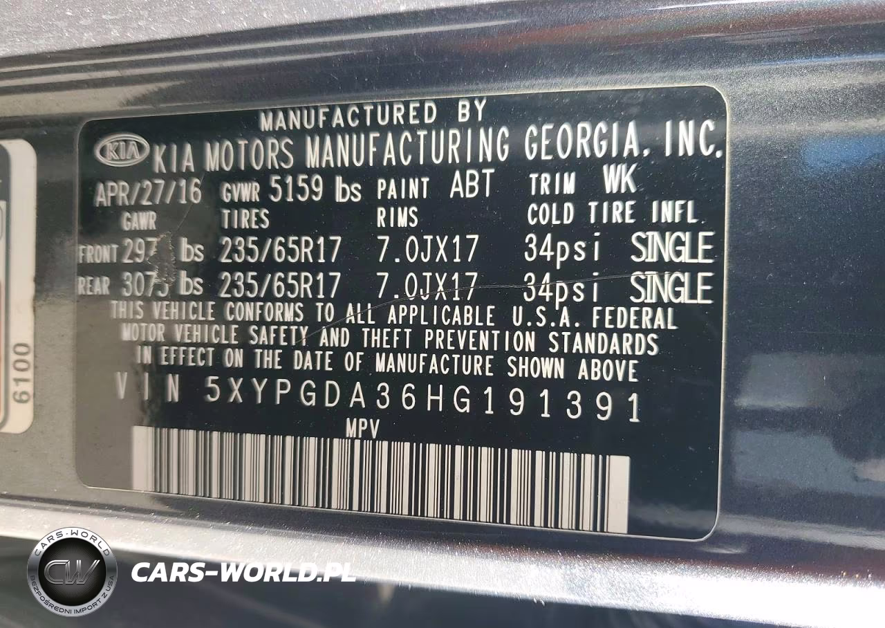 2017 Kia Sorento Lx VIN:5XYPGDA36HG191391 - 13