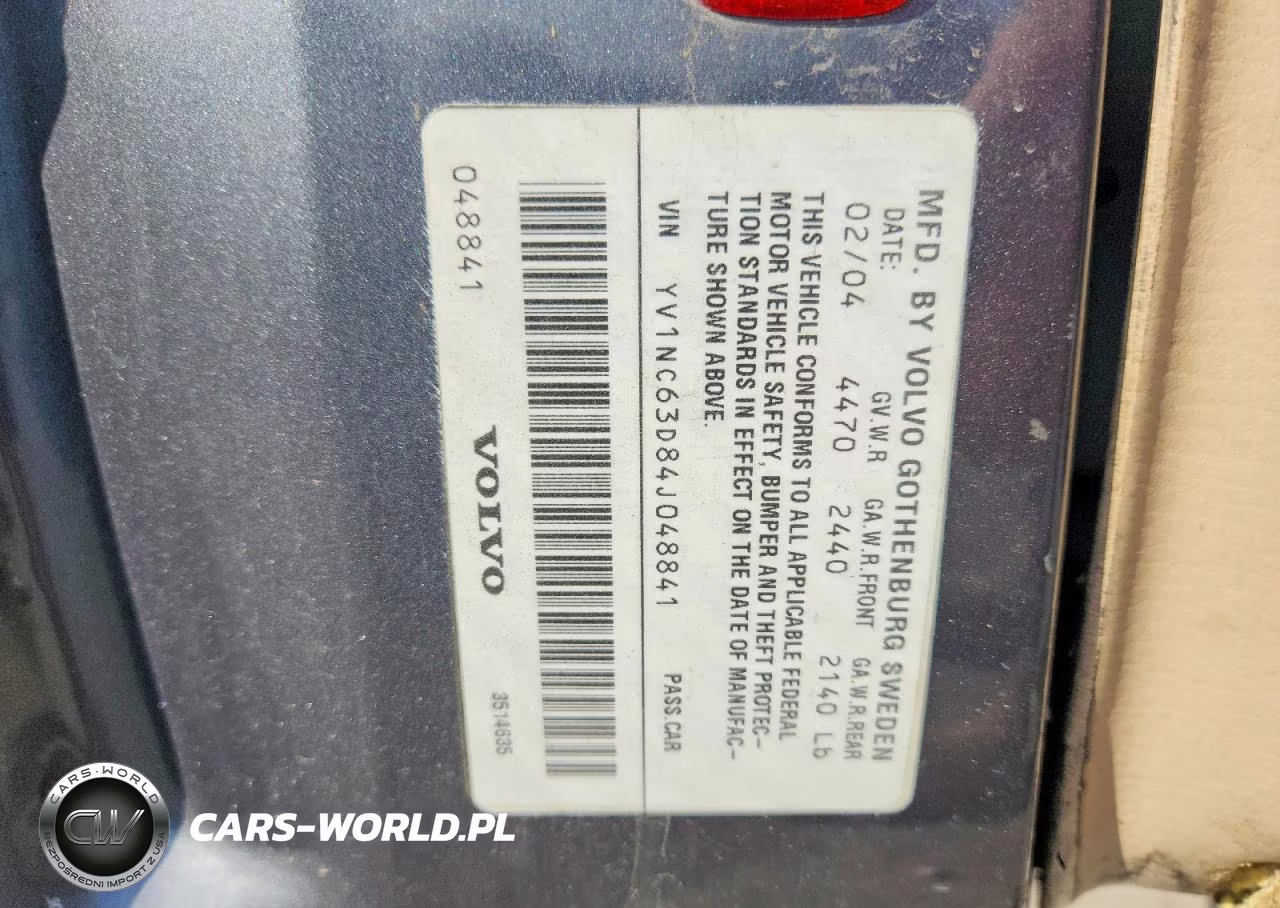 2004 Volvo C70 Lpt VIN:YV1NC63D84J048841 - 12