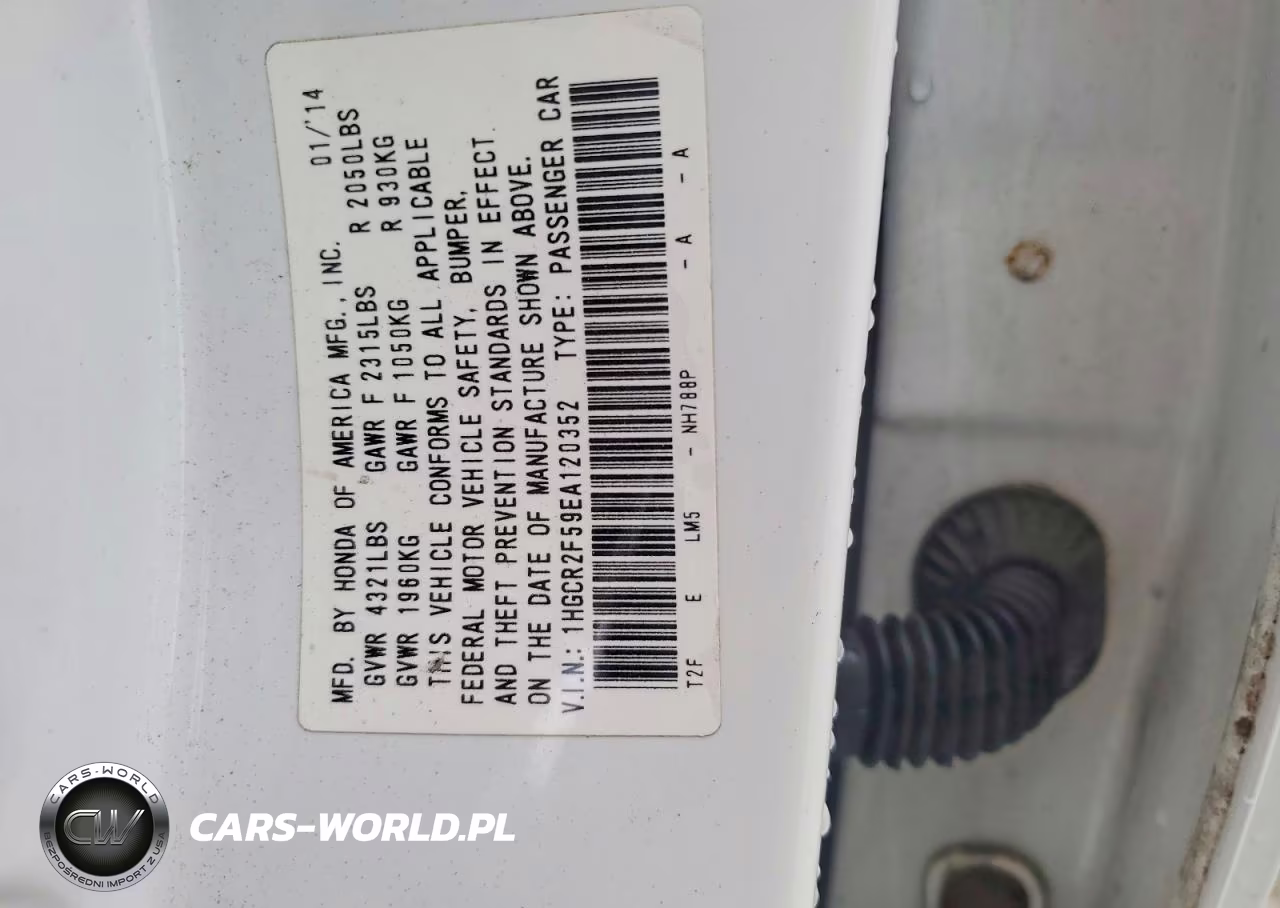 2014 Honda Accord Sport VIN:1HGCR2F59EA120352 - 12