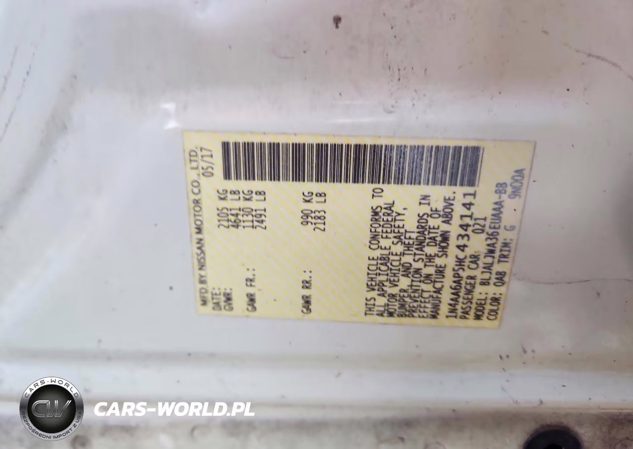 2017 Nissan Maxima 3.5S VIN:1N4AA6AP5HC434141 - 13