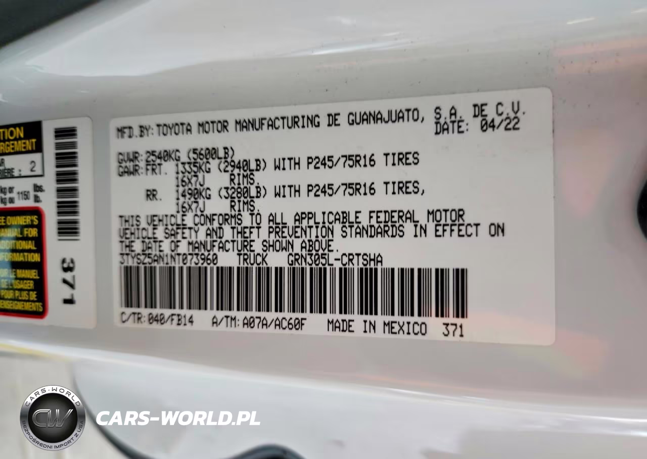 2022 Toyota Tacoma Access Cab VIN:3TYSZ5AN1NT073960 - 12