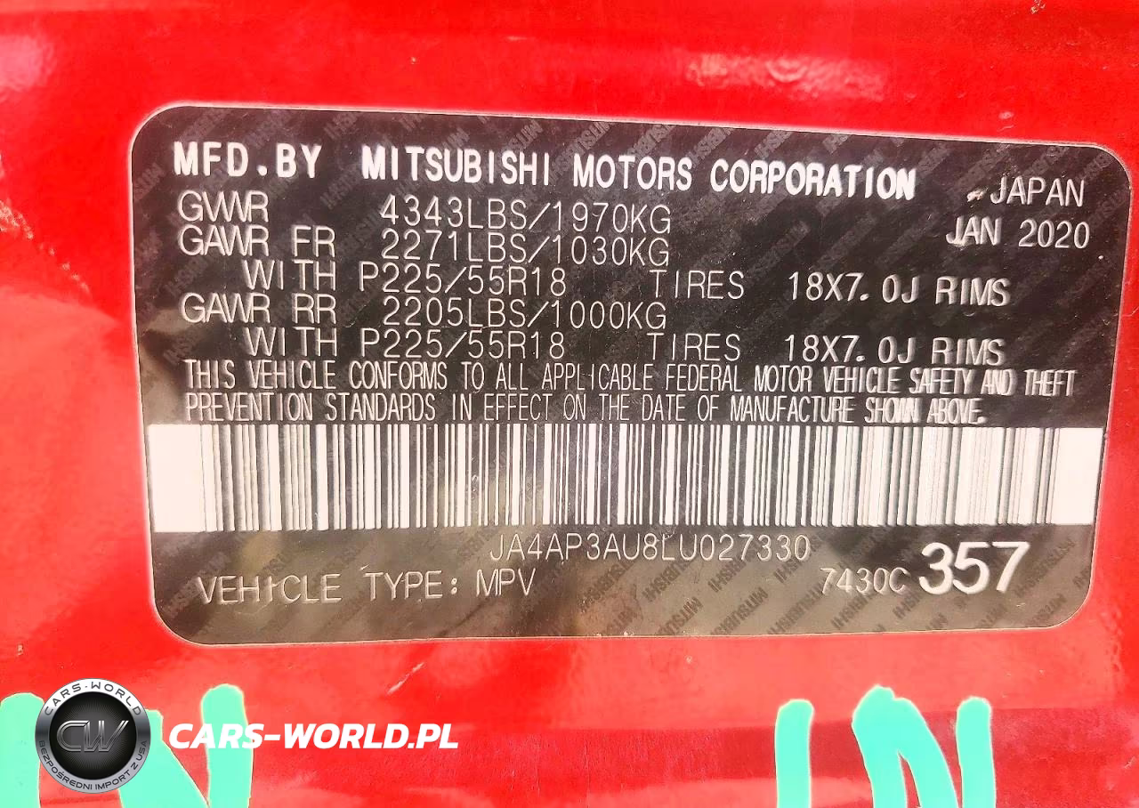 2020 Mitsubishi Outlander Sport Es VIN:JA4AP3AU8LU027330 - 14