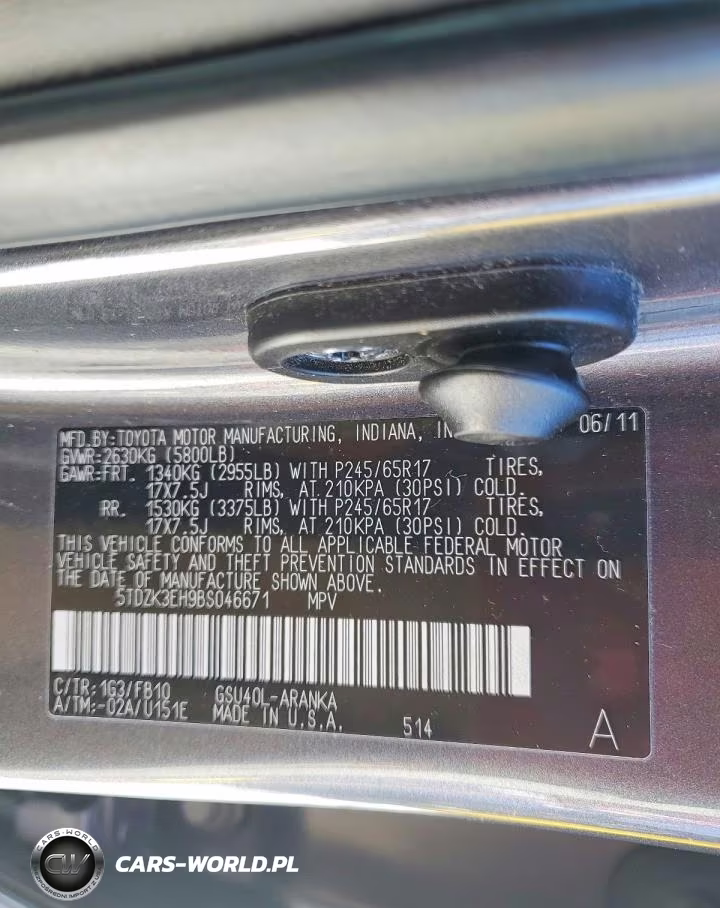 2011 Toyota Highlander Base VIN:5TDZK3EH9BS046671 - 13