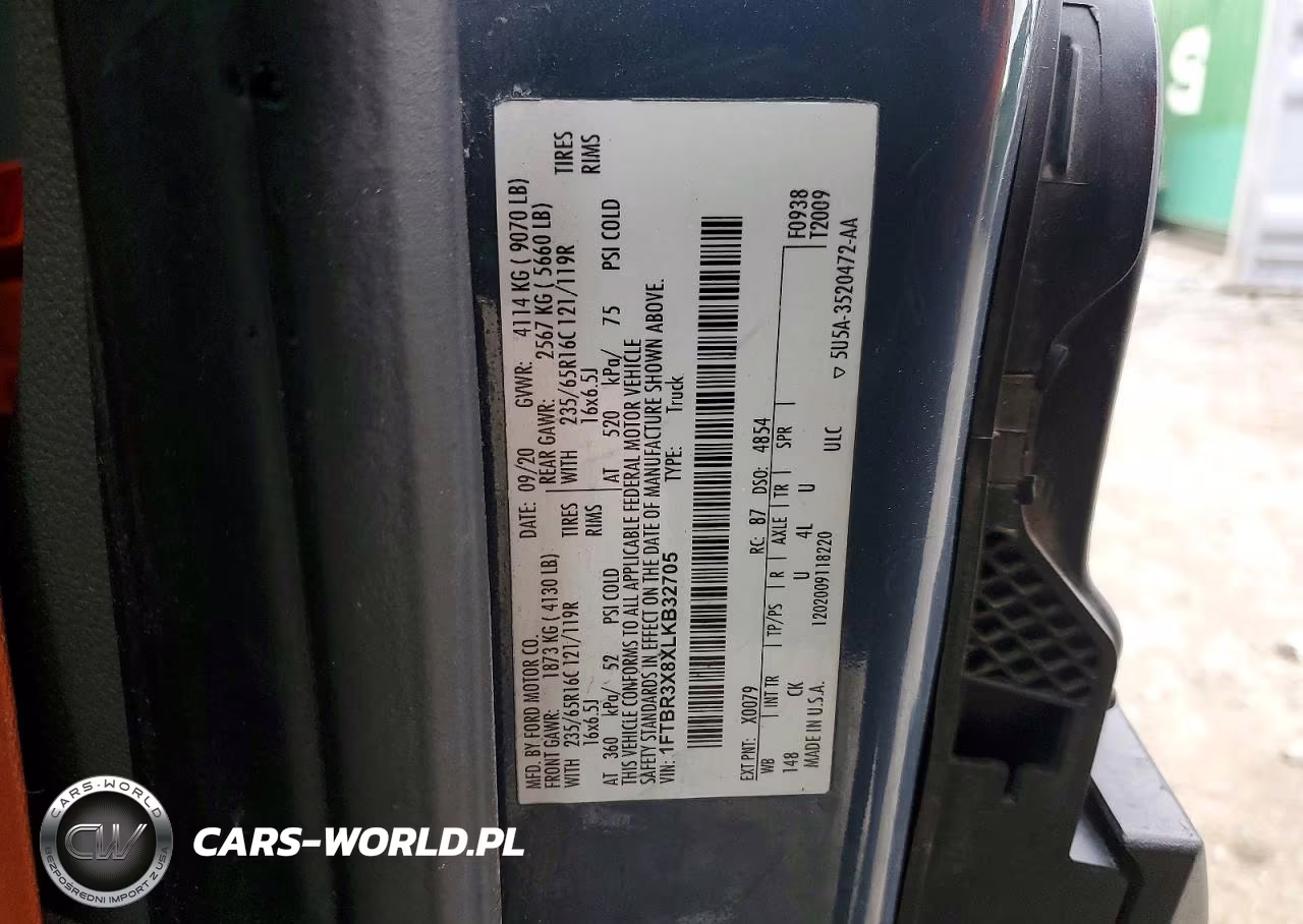 2020 Ford Transit T-250 VIN:1FTBR3X8XLKB32705 - 12
