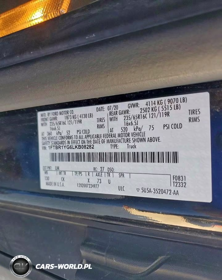 2020 Ford Transit 250 Utility - Service Van VIN:1FTBR1YG6LKB08282 - 12
