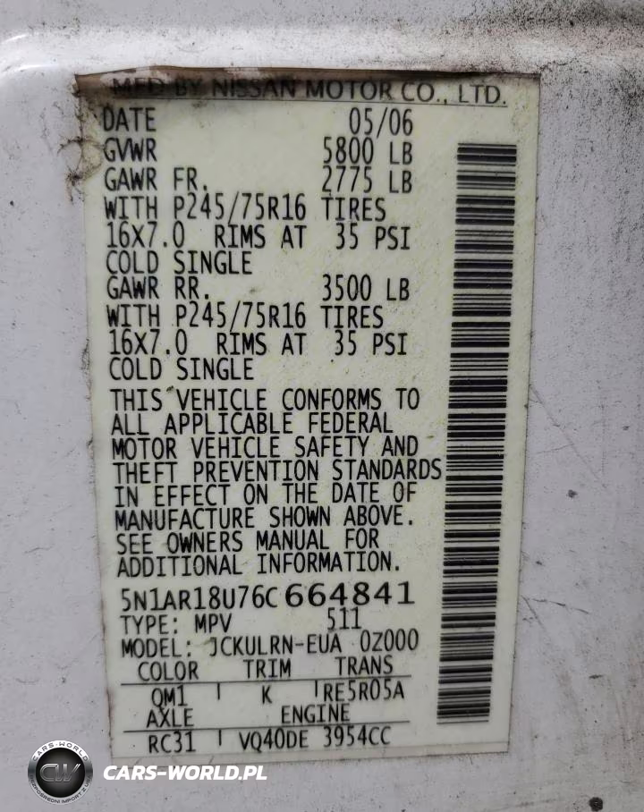 2006 Niss Pathfinder S VIN:5N1AR18U76C664841 - 13