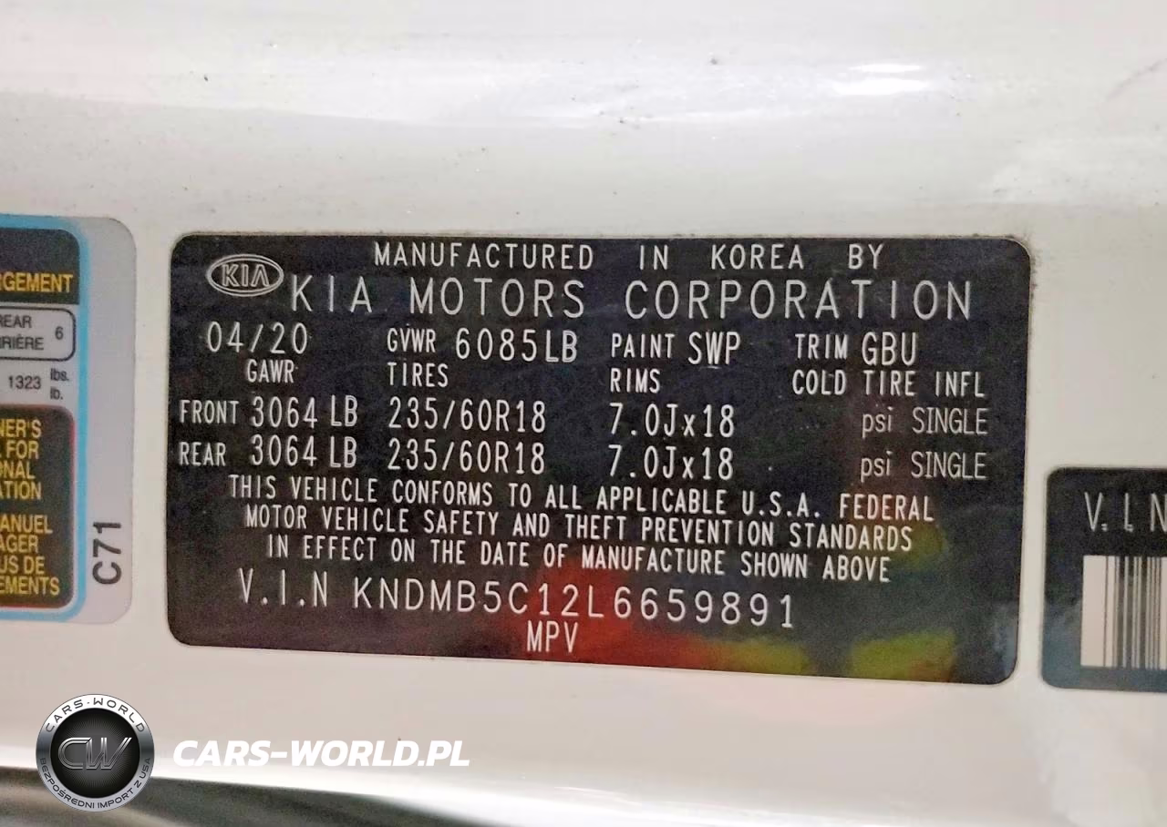 2020 Kia Sedona VIN:KNDMB5C12L6659891 - 14