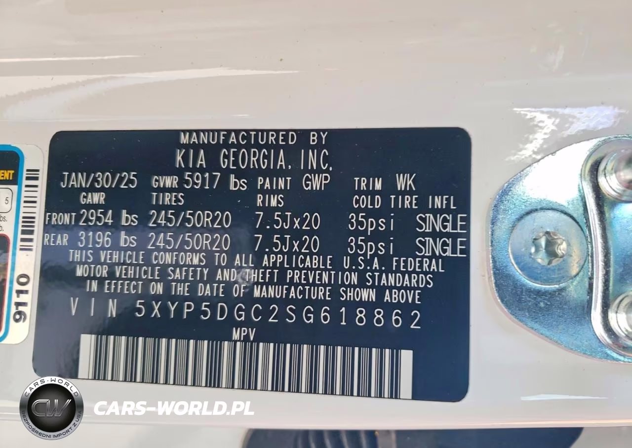 2025 Kia Telluride Sx VIN:5XYP5DGC2SG618862 - 14