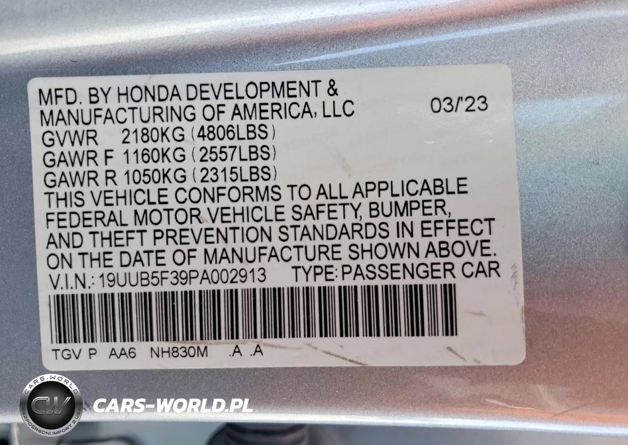 2023 Acura Tlx VIN:19UUB5F39PA002913 - 13