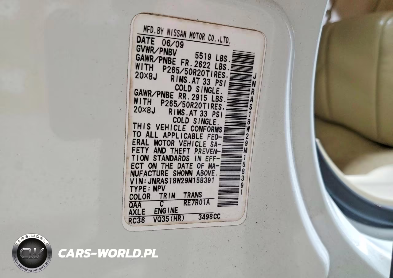2009 Infiniti Fx35 VIN:JNRAS18W29M158391 - 13