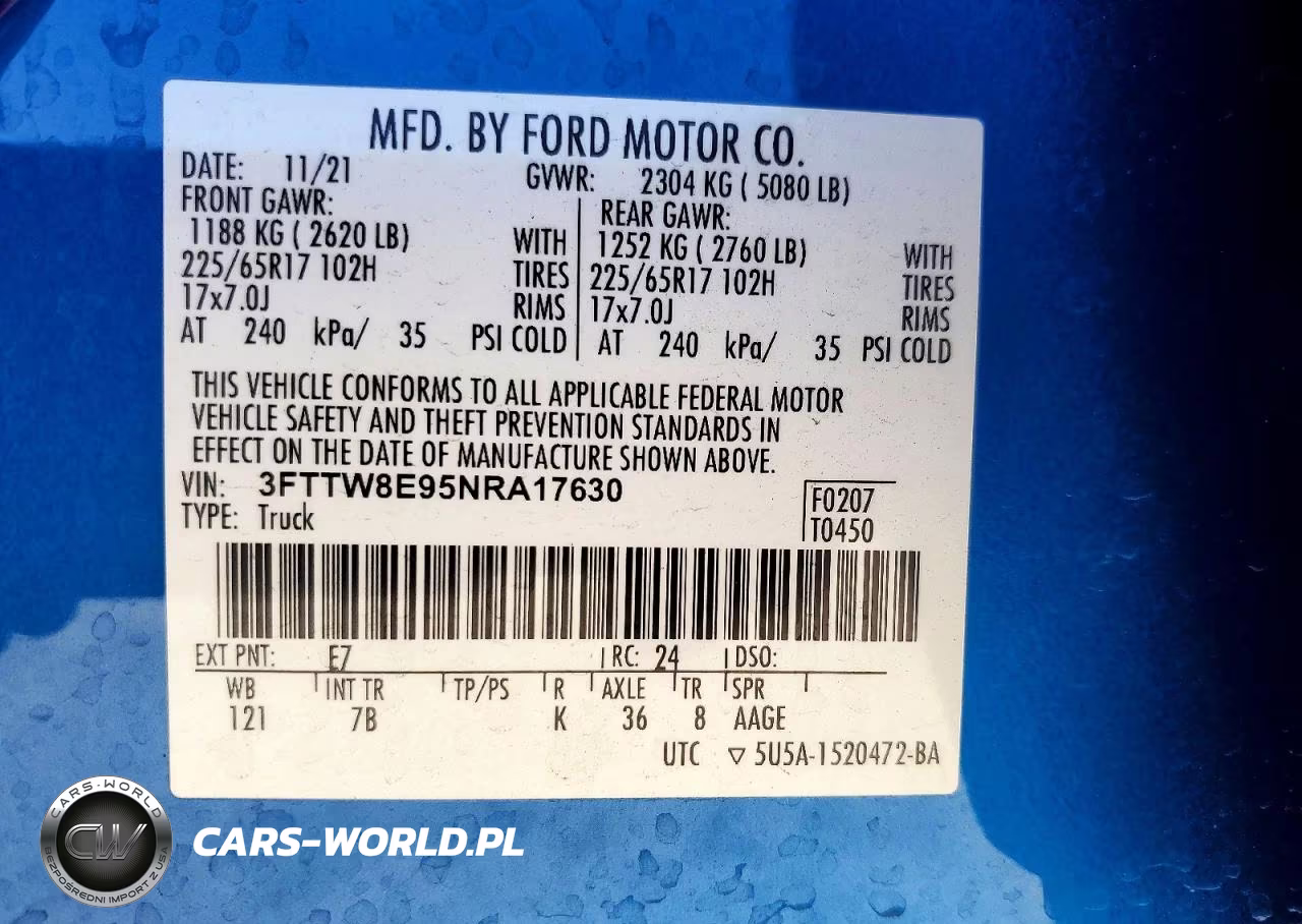 2022 Ford Maverick Xl VIN:3FTTW8E95NRA17630 - 12