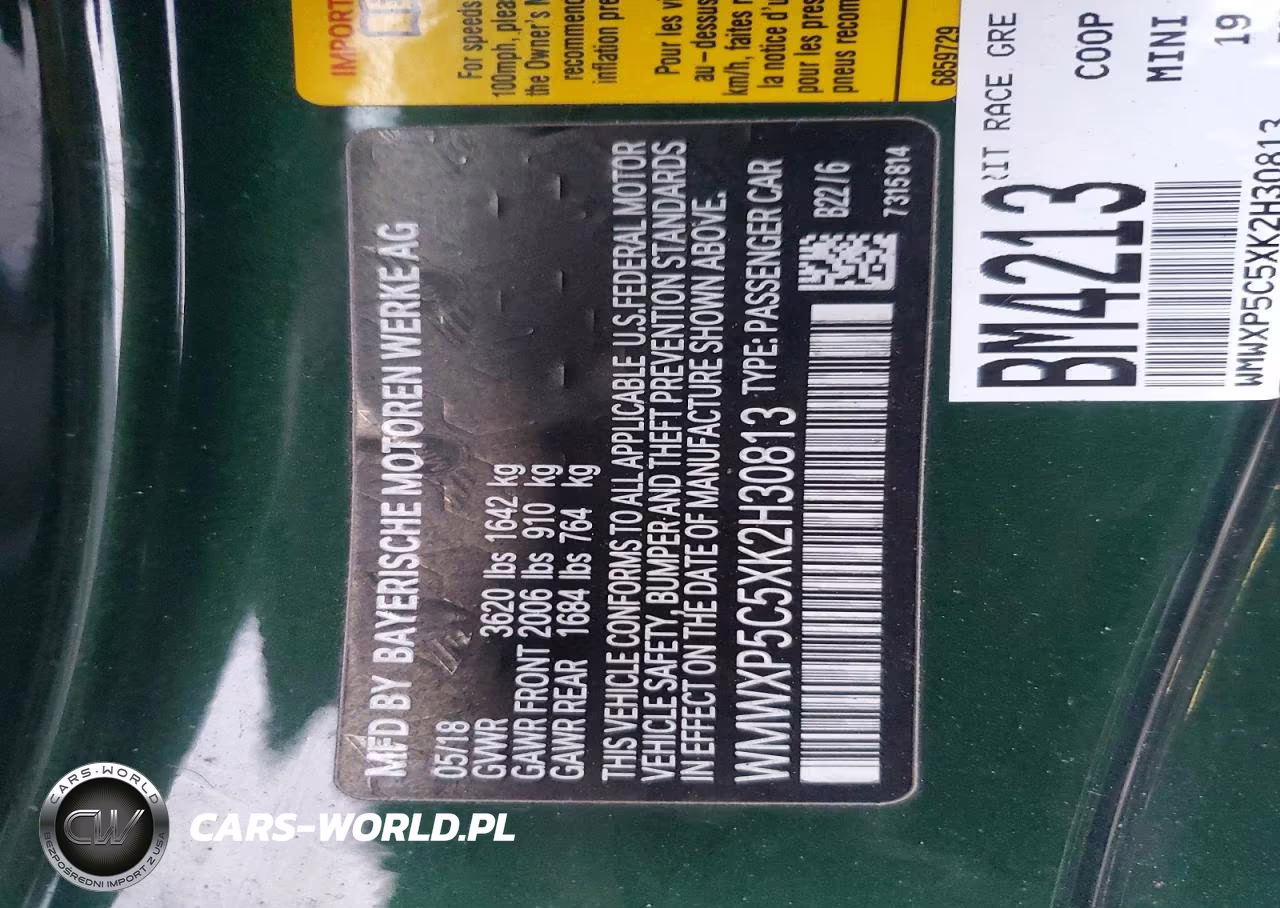 2019 Mini Cooper VIN:WMWXP5C5XK2H30813 - 12