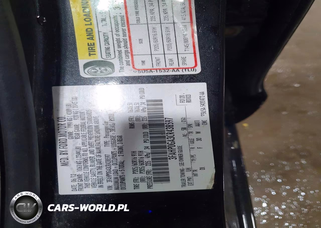 2012 Ford Fusion S VIN:3FAHP0GA3CR438597 - 13