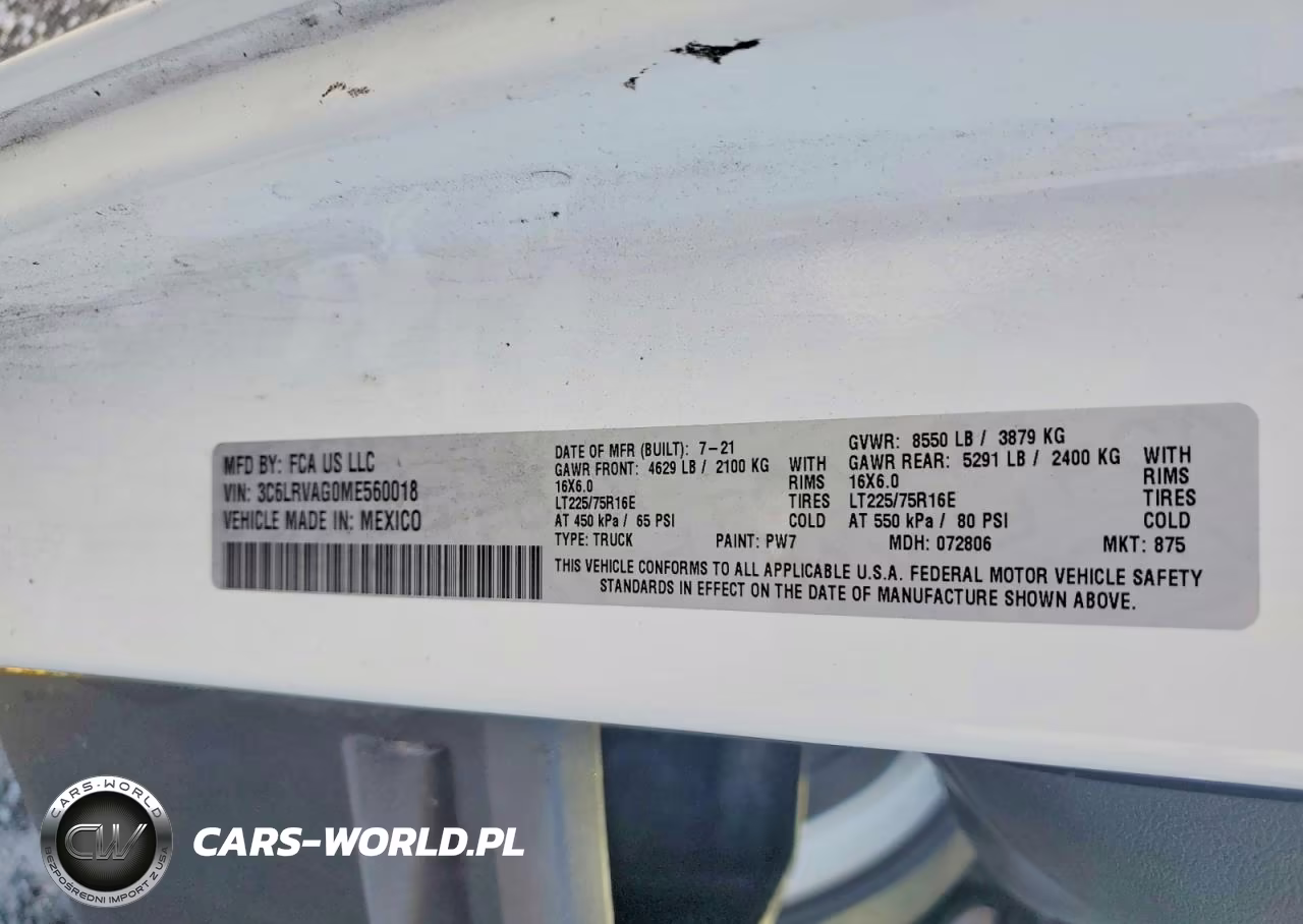 2021 Ram Promaster 1500 Delivery Van VIN:3C6LRVAG0ME560018 - 13