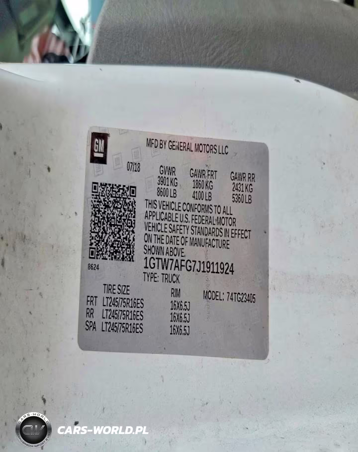 2018 GMC Savana G2500 Utility - Service Van VIN:1GTW7AFG7J1911924 - 13