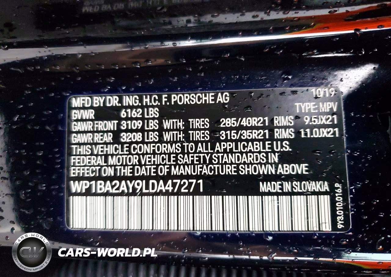 2020 Porsche Cayenne Coupe VIN:WP1BA2AY9LDA47271 - 13