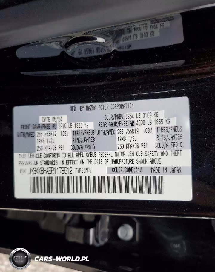 2024 Mazda Cx-90 Preferred VIN:JM3KKBHA5R1178612 - 13