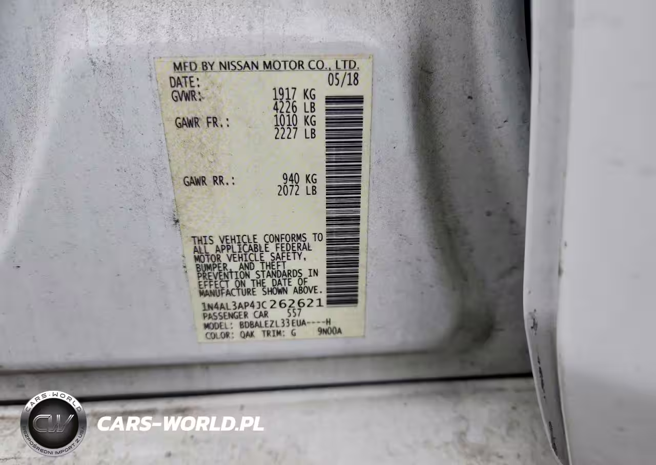 2018 Nissan Altima 2.5 VIN:1N4AL3AP4JC262621 - 12