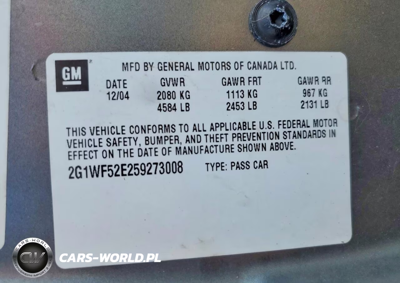 2005 Chevrolet Impala VIN:2G1WF52E259273008 - 12