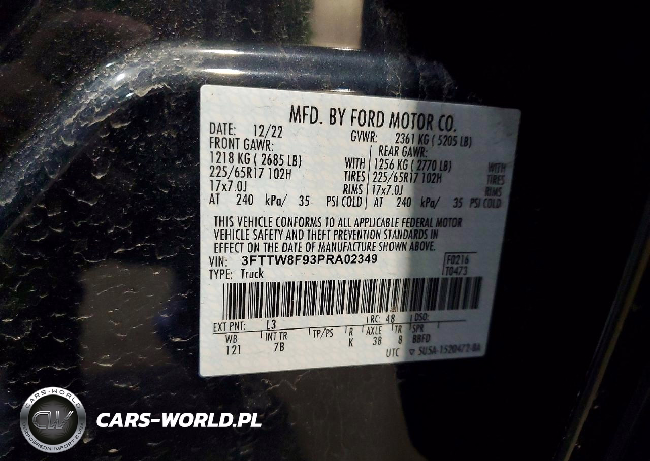 2023 Ford Maverick Xl VIN:3FTTW8F93PRA02349 - 12