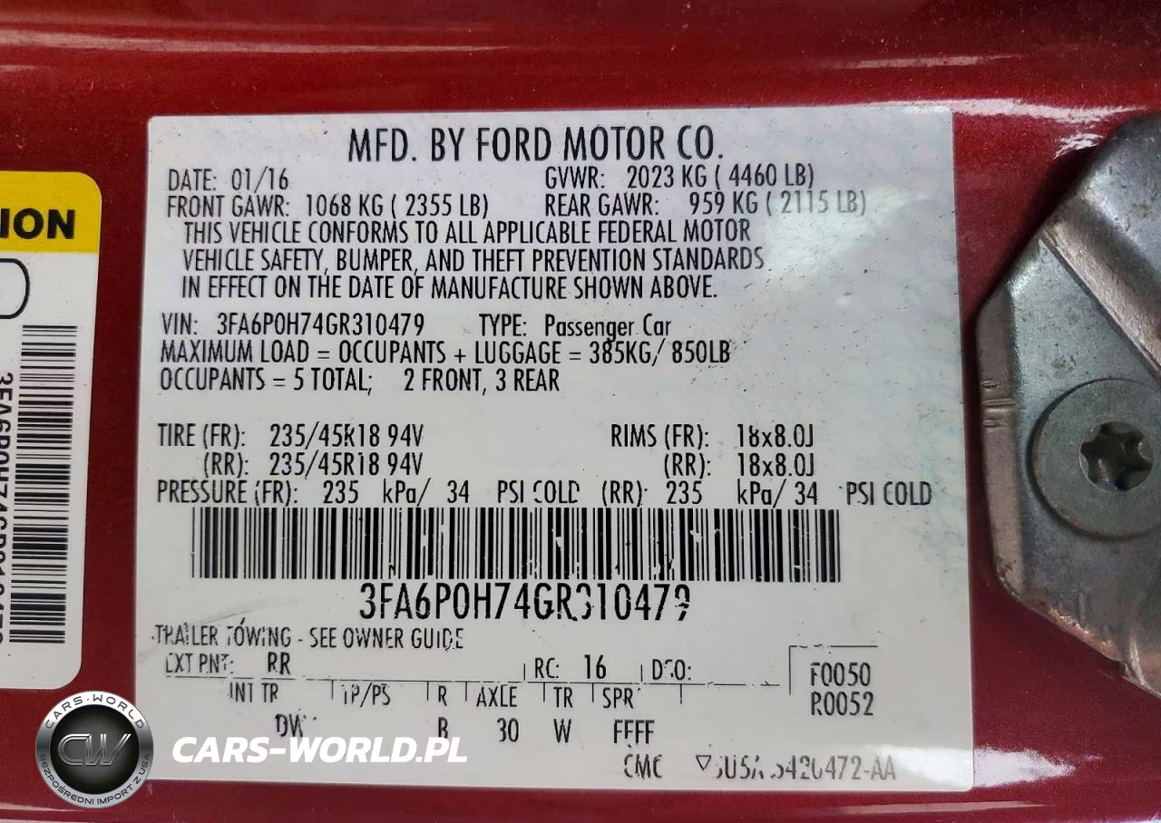 2016 Ford Fusion Se VIN:3FA6P0H74GR310479 - 12