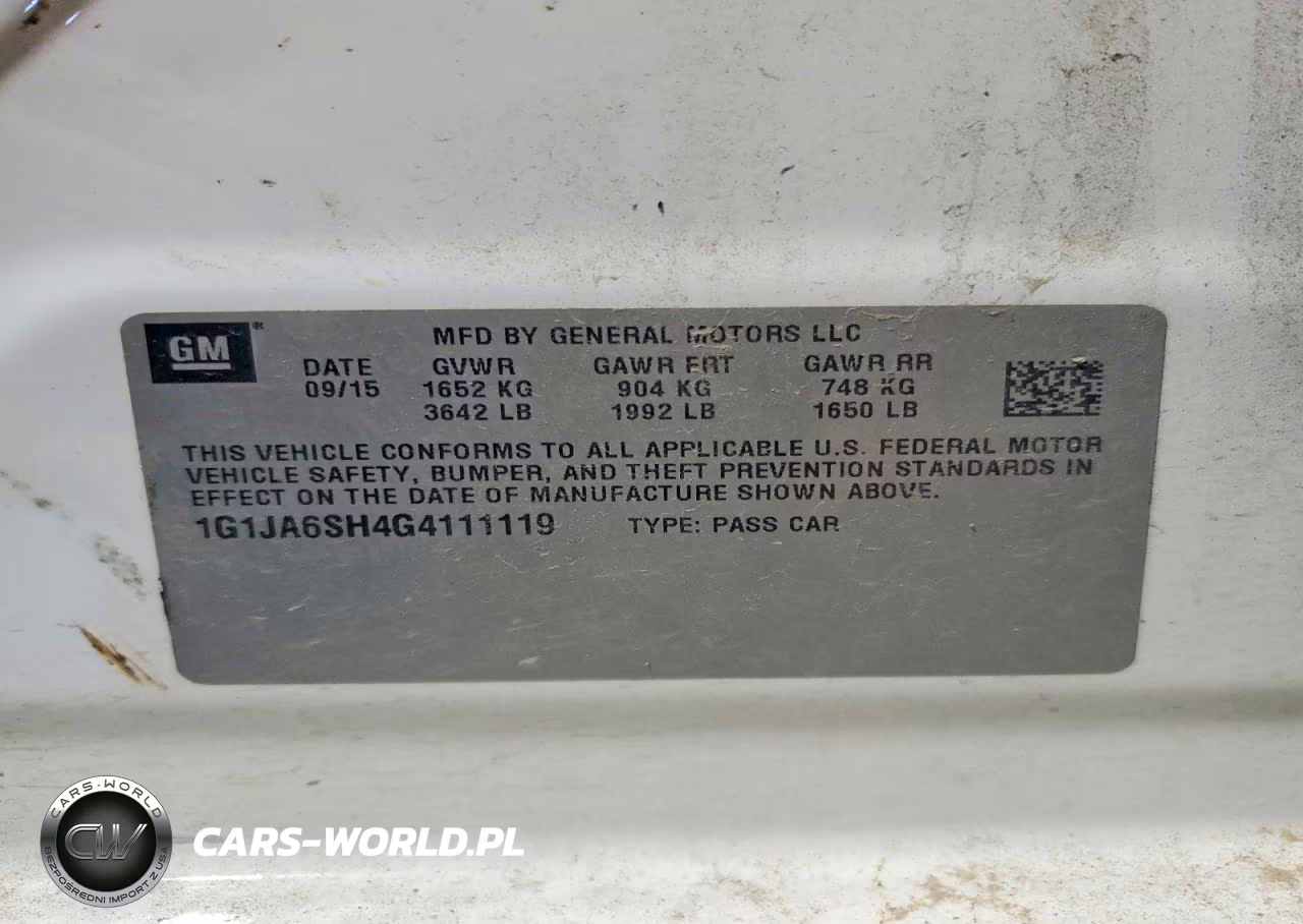 2016 Chevrolet Sonic Ls VIN:1G1JA6SH4G4111119 - 12