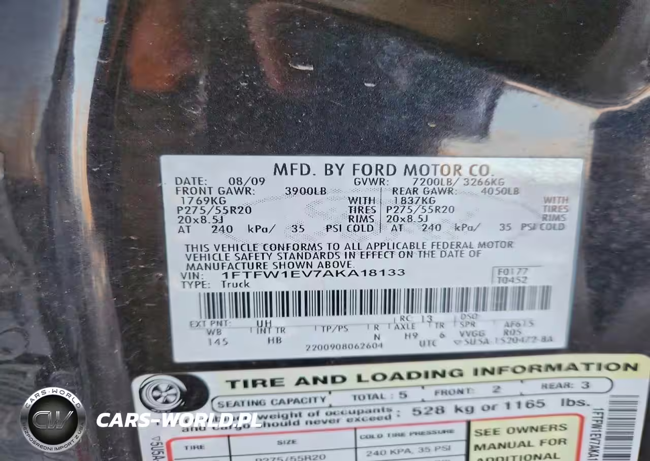 2010 Ford F150 Supercrew VIN:1FTFW1EV7AKA18133 - 12