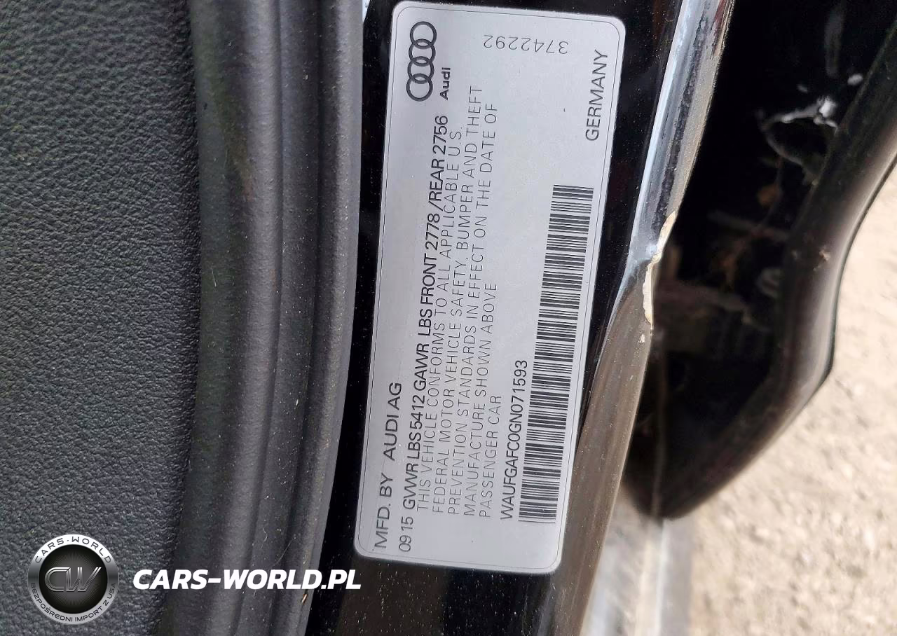 2016 Audi A6 Premium Plus VIN:WAUFGAFC0GN071593 - 12
